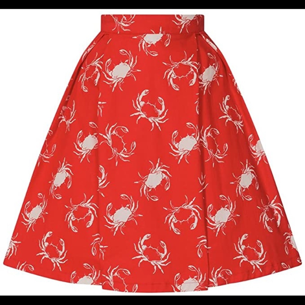 Size 14 Lindy Bop Crab Skirt— CUTE!